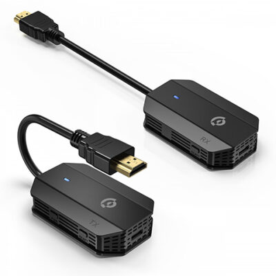 Powerology Wireless HDMI Mirroring Adaptor Pair with USB-C Cable Full HD 1080P