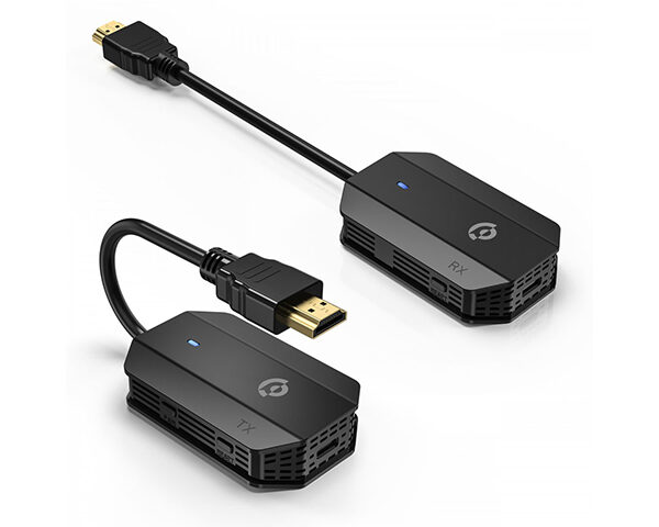 Powerology Wireless HDMI Mirroring Adaptor Pair with USB-C Cable Full HD 1080P