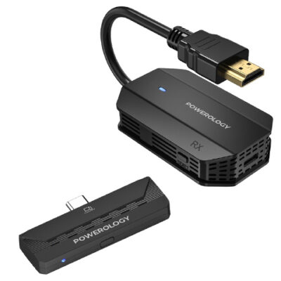Powerology Wireless HDMI Type-C Adapter Audio & Video-Black