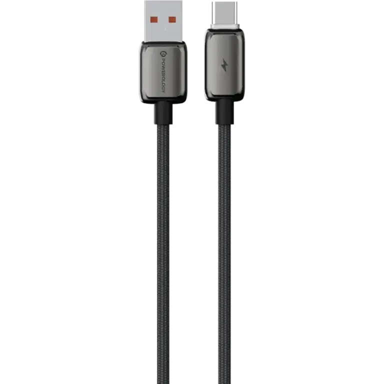 Powerology Zinco Series USB-A to USB-C - Dark Gray