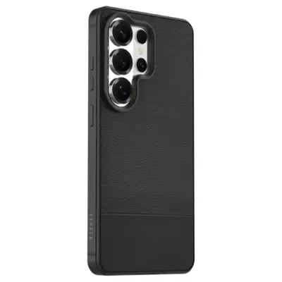 levelo Cuir Leather Hybrid Case for S26 Ultra- Black