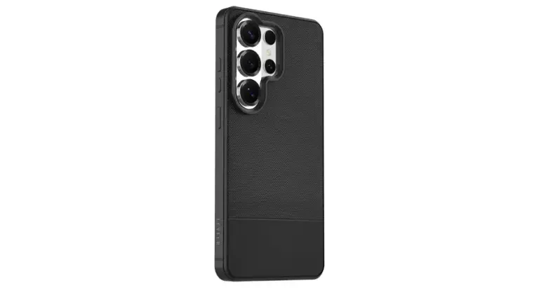 levelo Cuir Leather Hybrid Case for S26 Ultra- Black