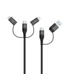 All in One Aluminum Braided Cable 1.2M 2.4A (Lightning / Micro USB / Type-C / USB-A )
