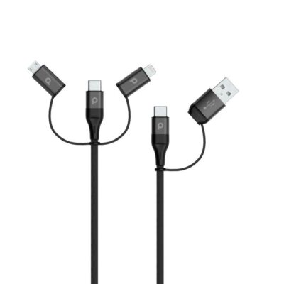 All in One Aluminum Braided Cable 1.2M 2.4A (Lightning / Micro USB / Type-C / USB-A )