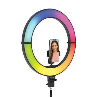 Green Lion 18" Foldable Ring Light - Black