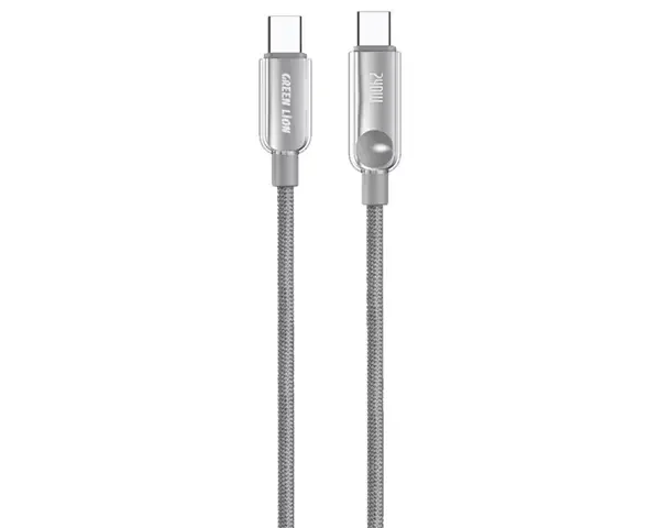 Green Lion 240W USB-C to USB-C Ultra Fast Charging 1m Braided Cable - Gray