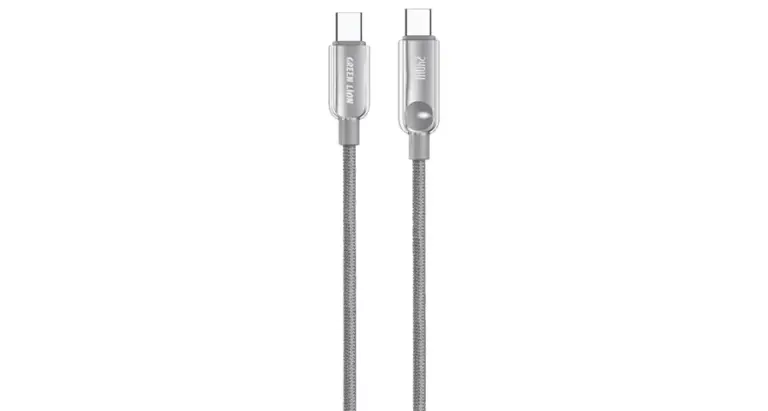 Green Lion 240W USB-C to USB-C Ultra Fast Charging 1m Braided Cable - Gray