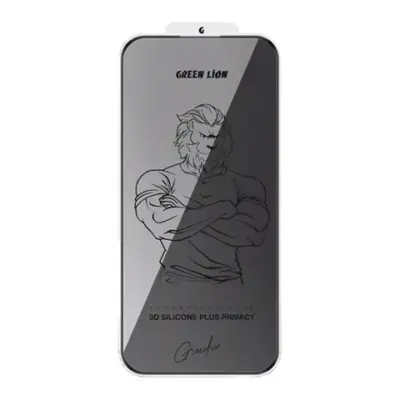 Green Lion 3D Silicone Plus Privacy Screen Protector for iPhone 17 Series - Black Edge/Privacy
