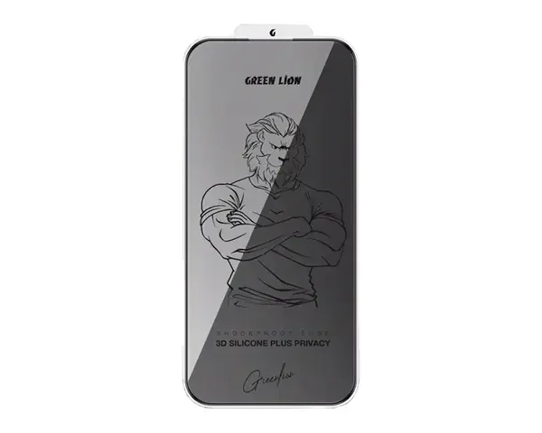Green Lion 3D Silicone Plus Privacy Screen Protector for iPhone 17 Series - Black Edge/Privacy