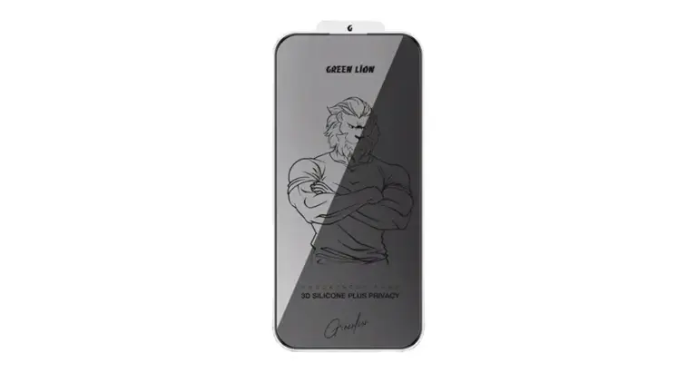 Green Lion 3D Silicone Plus Privacy Screen Protector for iPhone 17 Series - Black Edge/Privacy