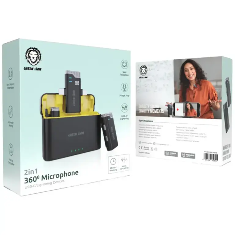 Green Lion 3 In 1 360° Microphone - Black