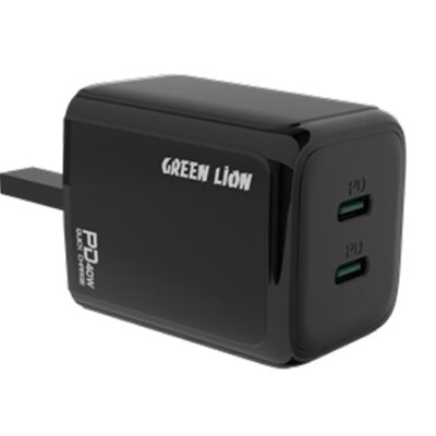 Green Lion 40W Dual PD Wall Charger - Black