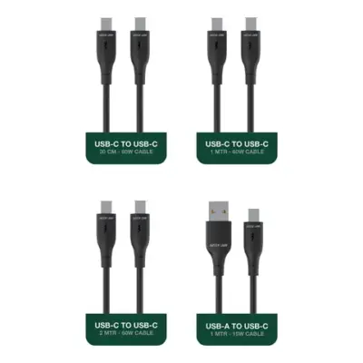 Green Lion 4 in 1 Cable Combo All-In-One Kit - Black