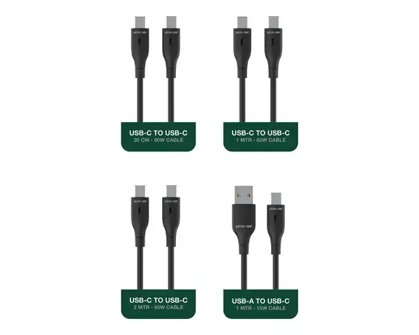 Green Lion 4 in 1 Cable Combo All-In-One Kit - Black
