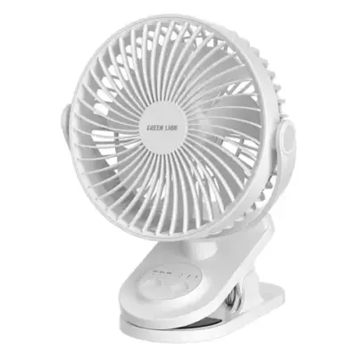 Green Lion Clip Fan Portable Clip-on Design - White