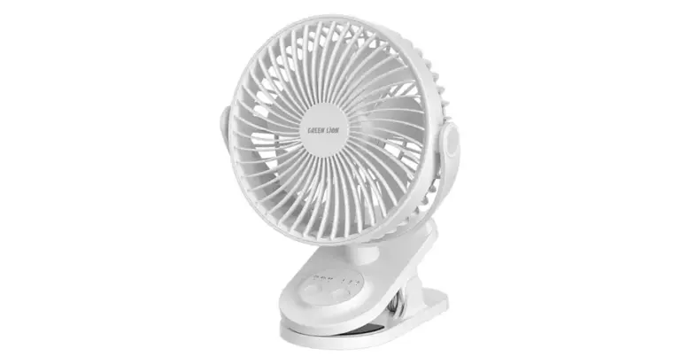 Green Lion Clip Fan Portable Clip-on Design - White