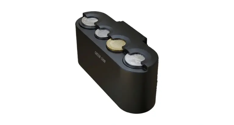 Green Lion Coin Dock Car Coin Organizer - Black