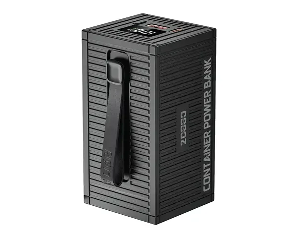 Green Lion Container 20000mAh Power Bank - Black