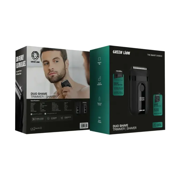 Green Lion Duo Shave Hair Trimmer & Shaver - Black