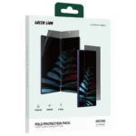 Green Lion Fold Protection Pack with Front Glass & Inside Soft Film for Z Fold 7 - Black