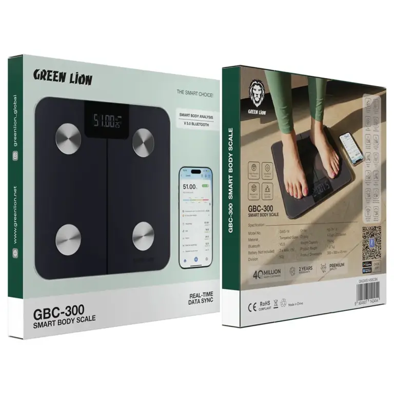 Green Lion GBC-300 Smart Body Scale - Black