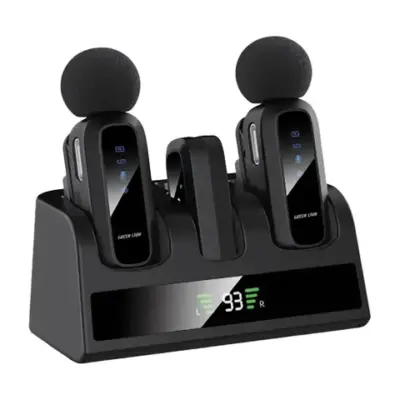 Green Lion GM-89X 2-In-1 Wireless Microphone with Noise Cancellation - Black