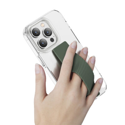 Green Lion London Slim Hybrid Case with Elastic Grip Band for iPhone 14 PLUS