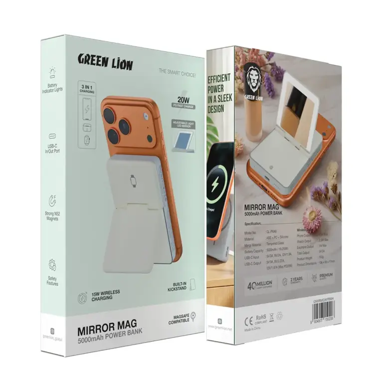 Green Lion Mirror Mag 5000mAh Power Bank