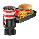 Green Lion Multi-Function Car Cup Holder Tray - Black