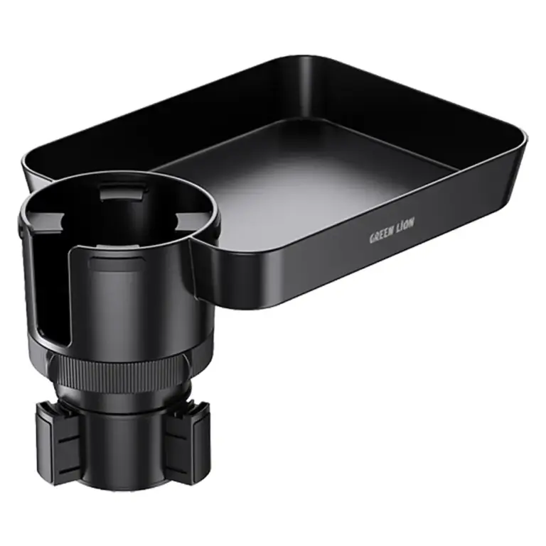 Green Lion Multi-Function Car Cup Holder Tray - Black