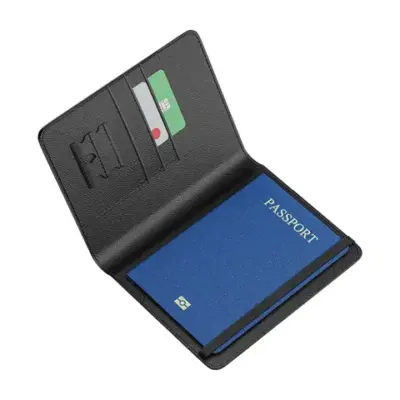 Green Lion Pass-Track Passport Holder - Black