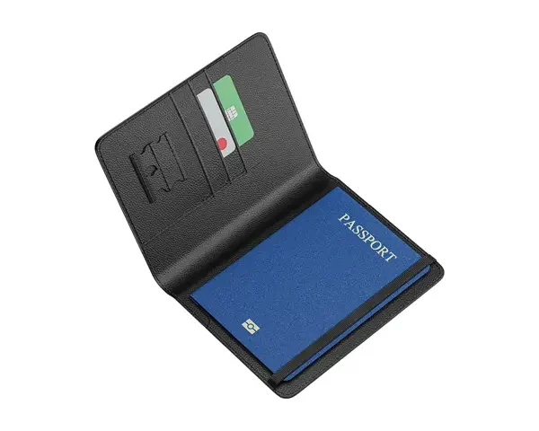 Green Lion Pass-Track Passport Holder - Black