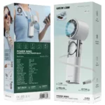 Green Lion Power Wind Handheld Fan with Power Bank- White