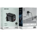 Green Lion Q-Series UK Plug USB-C & USB-A - Black