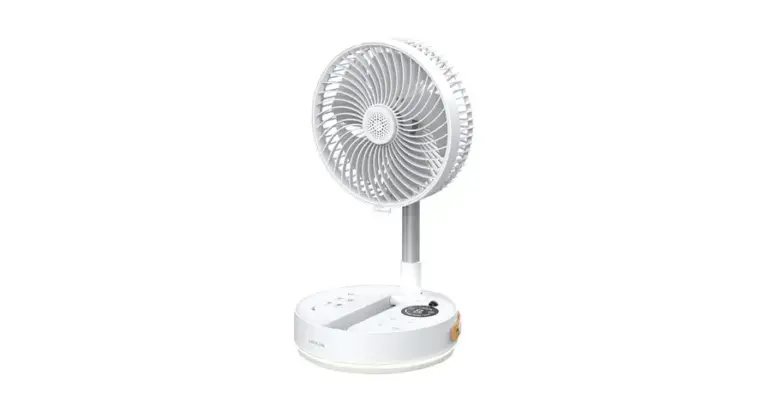 Green Lion Rovio 8" Folding Fan - White