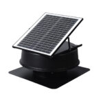 Green Lion Solar Water Tank Cooler with Ventilation Fan - Black