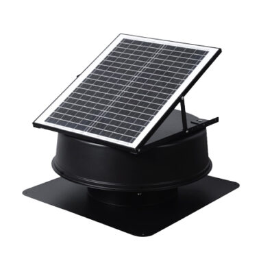 Green Lion Solar Water Tank Cooler with Ventilation Fan - Black