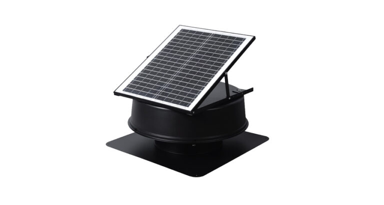 Green Lion Solar Water Tank Cooler with Ventilation Fan - Black