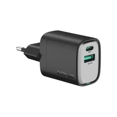 Green Lion Supra 33W EU Wall Charger - Black