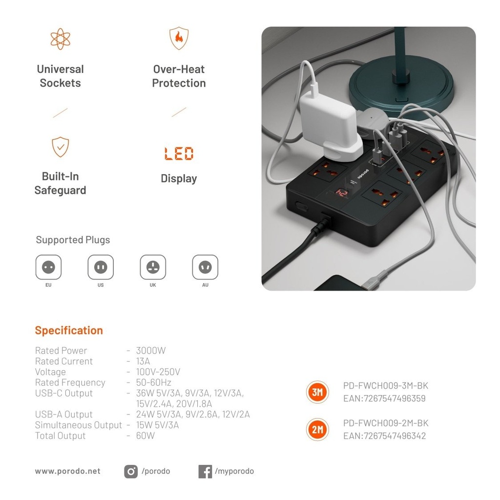 Green Lion Type-C Port Wall Charger 20W EU with Type-C to Type-C Cable 1.2M – Black