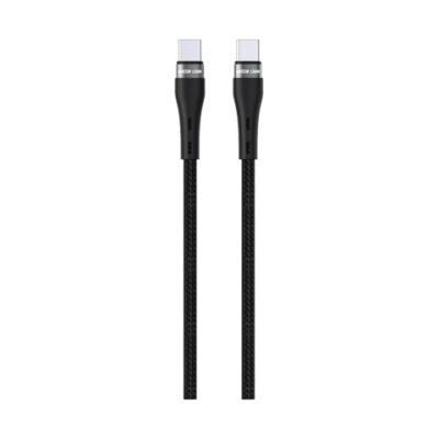 Gadget Pulse Kenya 2 Green Lion USB-C to USB-C Braided Cable - Black