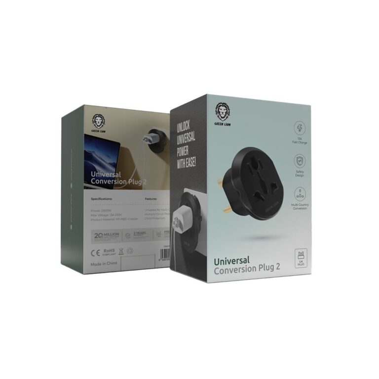 Green Lion Universal Conversion Plug 2 UK - Black