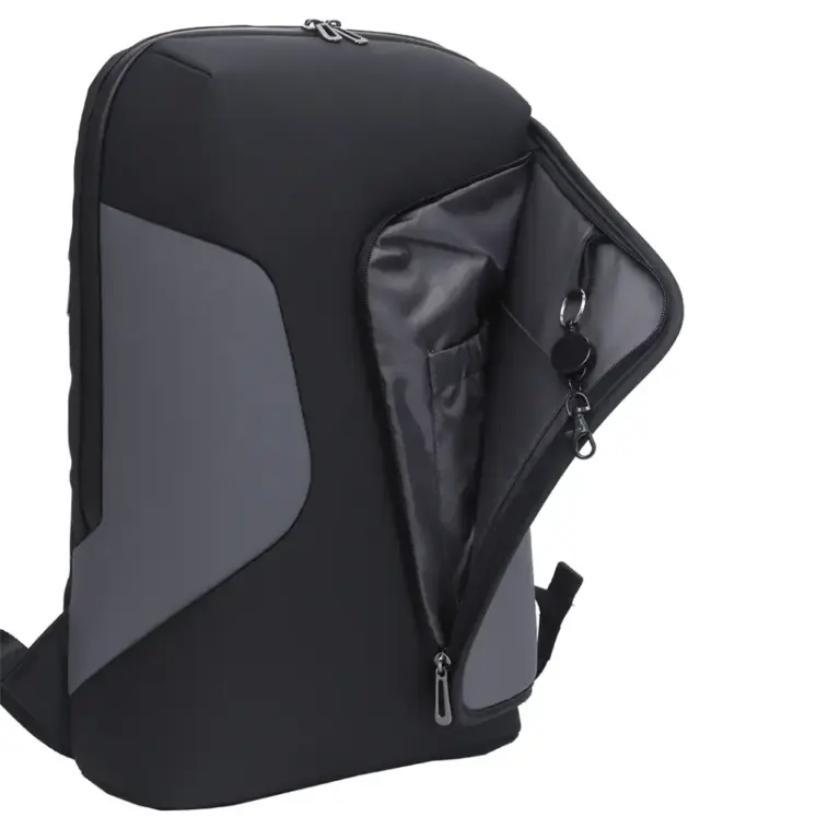 Levelo Lisbon Carrying Laptop/Universal 15.6” Backpack - Black/Grey
