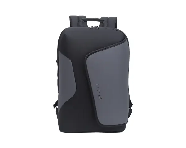 Levelo Lisbon Carrying Laptop/Universal 15.6” Backpack - Black/Grey