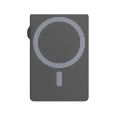Levelo Lusso MagSafe Saffiano Leather Card Holder - Black