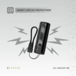 Levelo Nova Pro 5000mAh Power Bank with Flashlight - Black