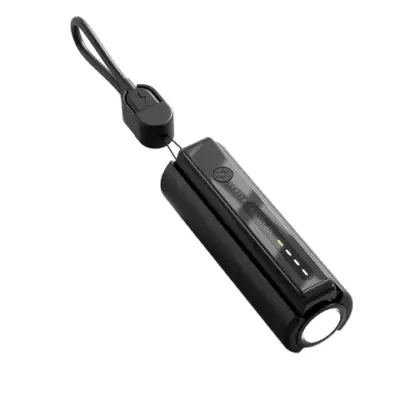Levelo Nova Pro 5000mAh Power Bank with Flashlight - Black