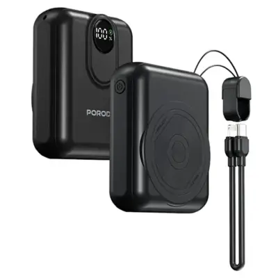 Porodo 10000mAh MagSafe Power Bank - Black
