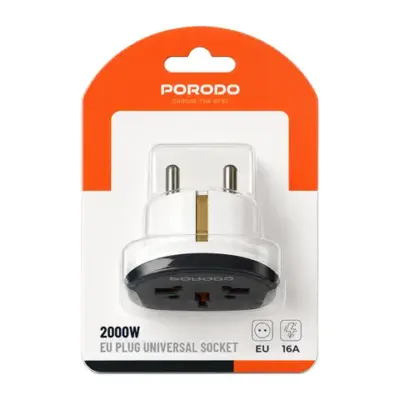Porodo 2000W EU Plug Universal Socket - White