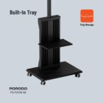 Porodo 32"-75" TV Floor Stand With Wheels
